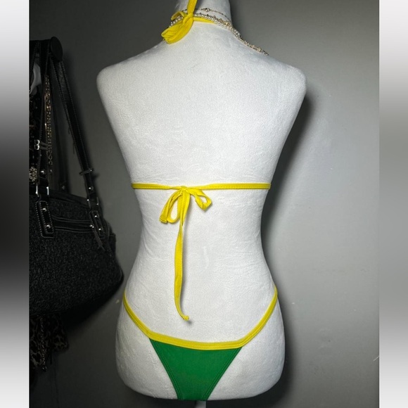 Green and Yellow Bikini Set - Picture 3 of 5